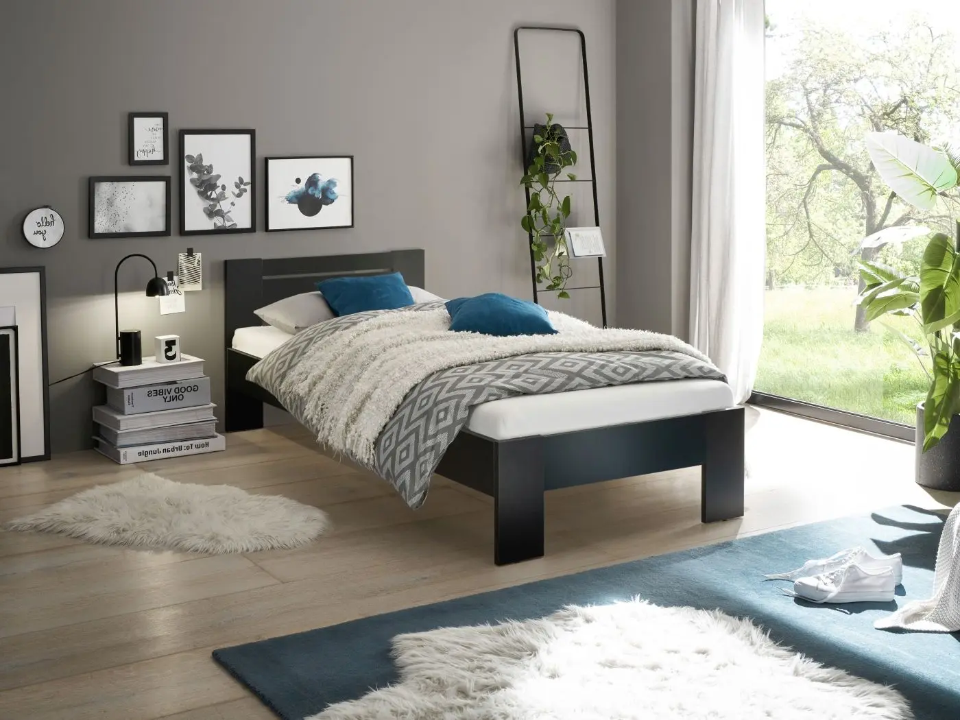Futonbett  Cannes 90 x 200 cm schwarz