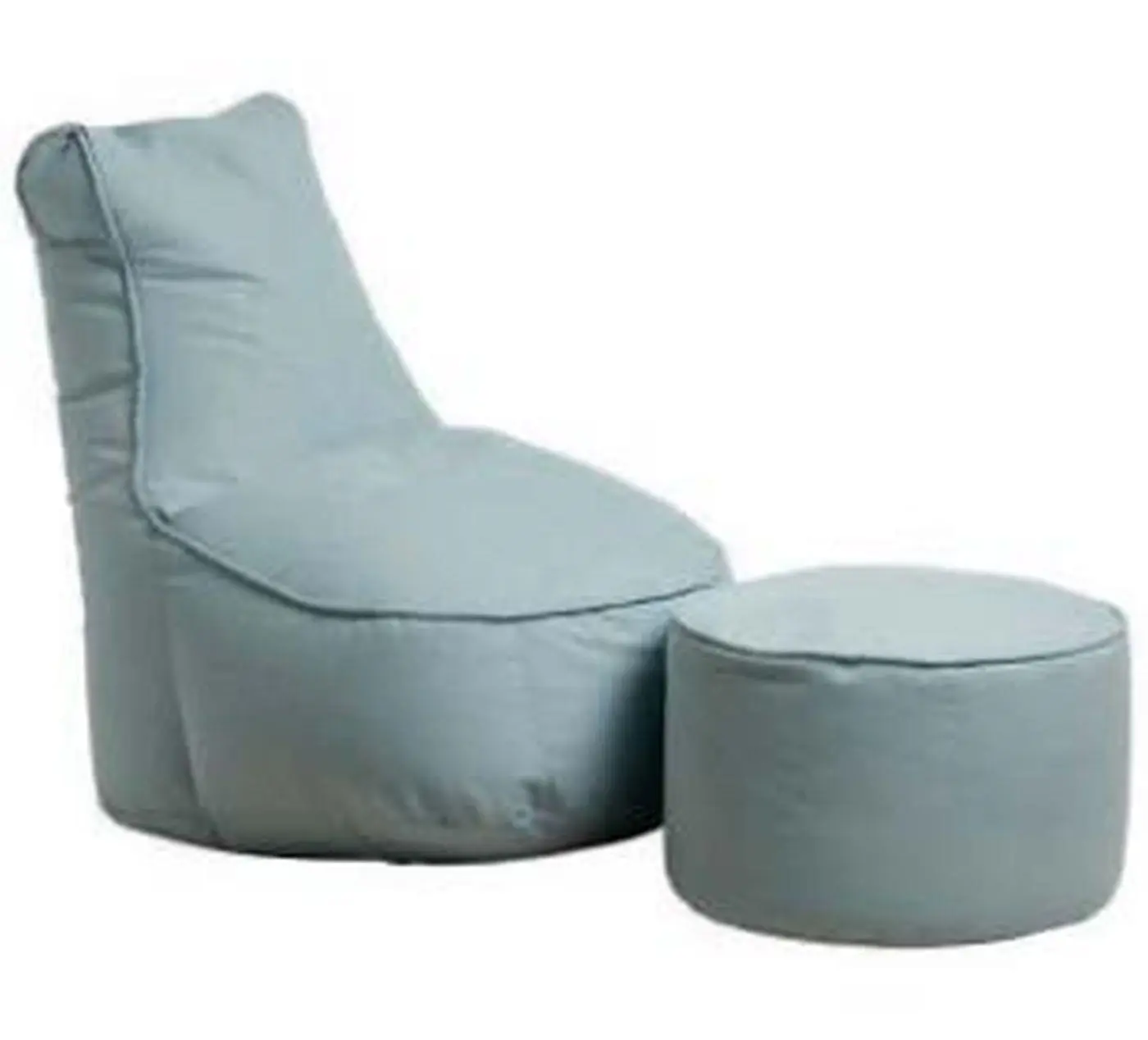 Hocker Pouf Microfaser aqua