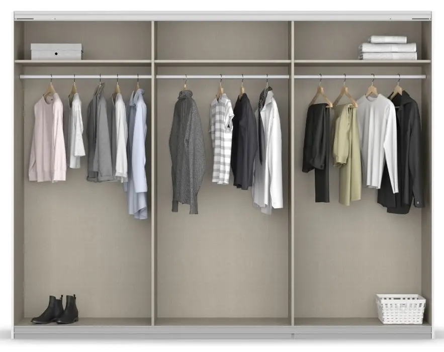 Schwebetürenschrank Kulmbach 3-türig weiß