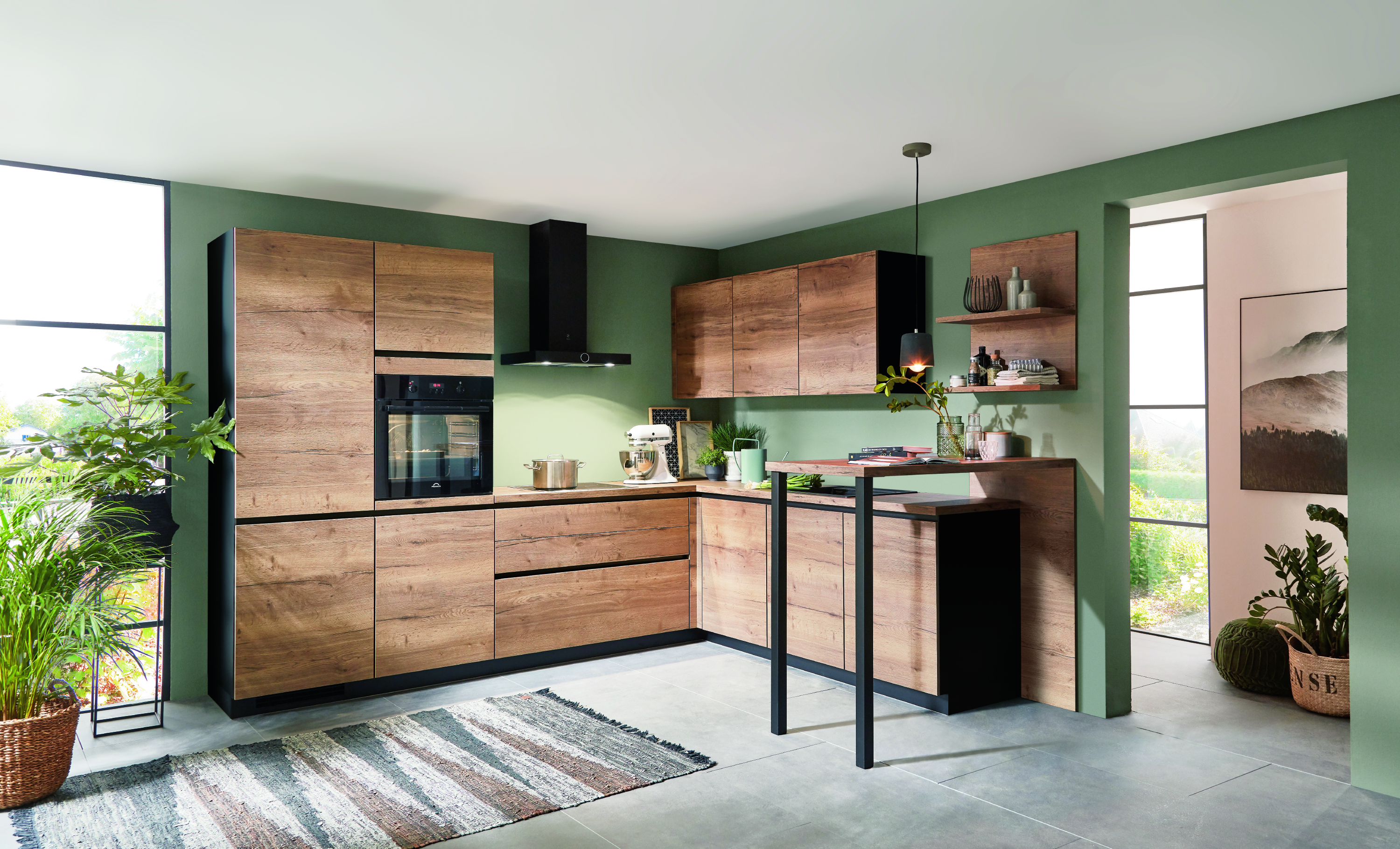 Möbel AS- Moderne Küche mit Holzoptik
