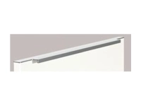 Minimalistischer, silberner Griff aus Metall mit einer geraden, schlichten Form.