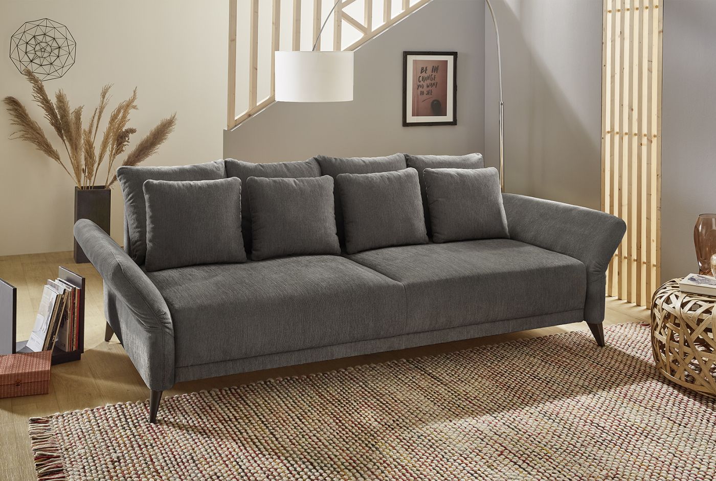 Bigsofa Schenna in Chenille anthrazit