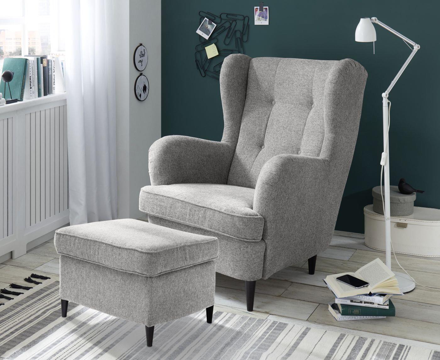 Hocker Oskar in grau