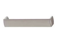 Schlichter, silberner Griff aus Metall mit rechteckiger Form und abgerundeten Ecken.